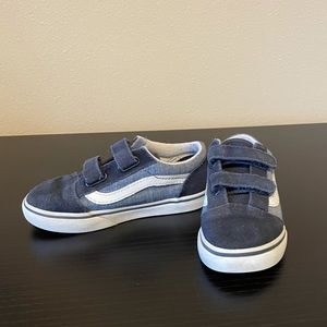 Kids Blue Suede & Denim Old Skool Vans- size 10